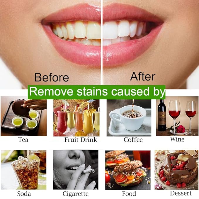 Teeth Whitening Charcoal Powder + Bamboo Brush Oral Care Set, WUBLSYAN Natural Activated Charcoal Teeth Whitener Powder, No Hurt on Enamel or Gum