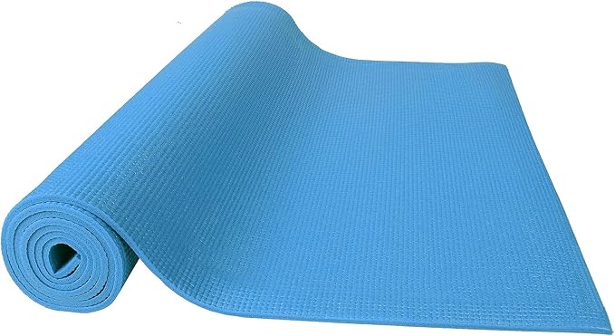 Fitvids All Purpose 1/4-Inch High Density Anti-Tear Exercise Yoga Mat with Carrying Strap, Multiple Colors