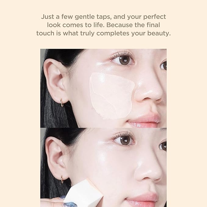 Piccasso FB33 Foundation Brush With Sponge 6P – Tapping Cover Brush for Liquid & Cream Foundation, Fills Pores with Soft Bristles for Smooth and Flawless Face Makeup, Professional Korean Beauty Tool