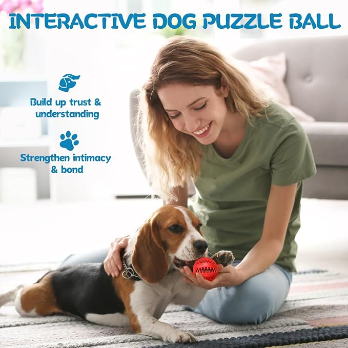 12 Pcs Dog Treat Toy Balls Bulk Interactive Dog Puzzle Toys Dispensing Puppy Balls for Teething Chew Enrichment for Boredom and Brain Stimulating Game to Keep Them Busy(Medium)