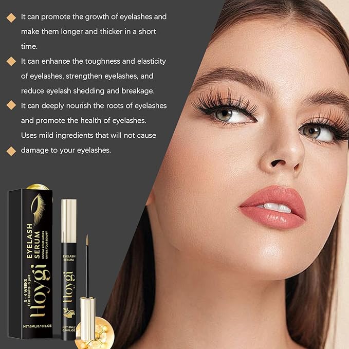 Eyelash Serum for Growth, Beauty Enhancement, Eyelash Growth Serum, Gentle & Moisturizing, Natural Curl, Eyelash Serum for Natural Lashes and Eyebrows