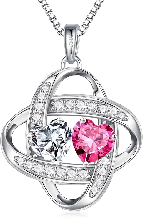 Iefil Valentines Day Gifts for Her - 925 Sterling Silver Love Knot Necklace, Anniversary Birthday Jewelry Gifts for Wife Girlfriend Mom