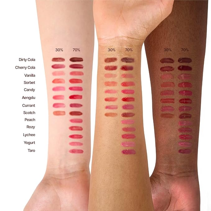 fwee 3D Voluming Gloss 70% (Rich) | Vanilla 70% | High Shine, Non-Sticky Lip Gloss for Makeup | Long-Lasting, Moisturizing Gel Formula | 30%, 70% Pigment Options | 5.3g