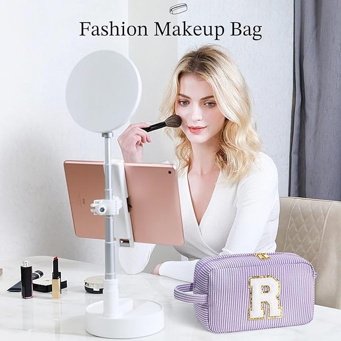 YOOLIFE Teacher Appreciation Gifts - Personalized Monogram Initial Makeup Bags for Women