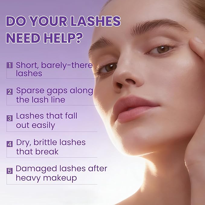 Eyelash Growth Serum – Advanced Lash-Enhancing Formula with Peptides, Biotin & Aloe Vera – Boosts Longer, Fuller, Thicker-Looking Lashes, Clean Beauty for Daily Use, 0.17 FL.OZ