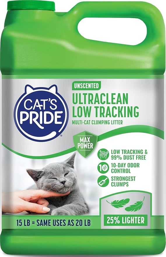Cat's Pride UltraClean Low Tracking Powerful Clumping Litter Unscented 15lb