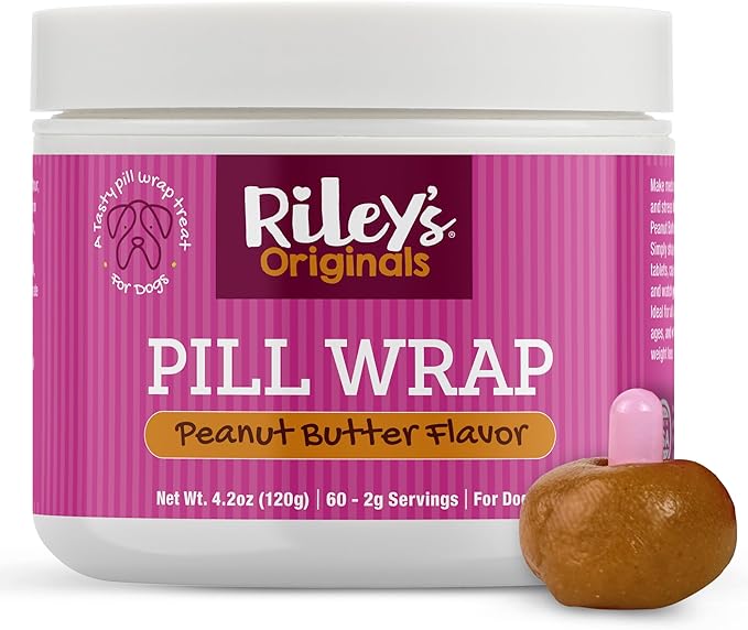 Riley's Pill Wrap for Dogs - Peanut Butter Pill Paste for Dogs - 4.2oz