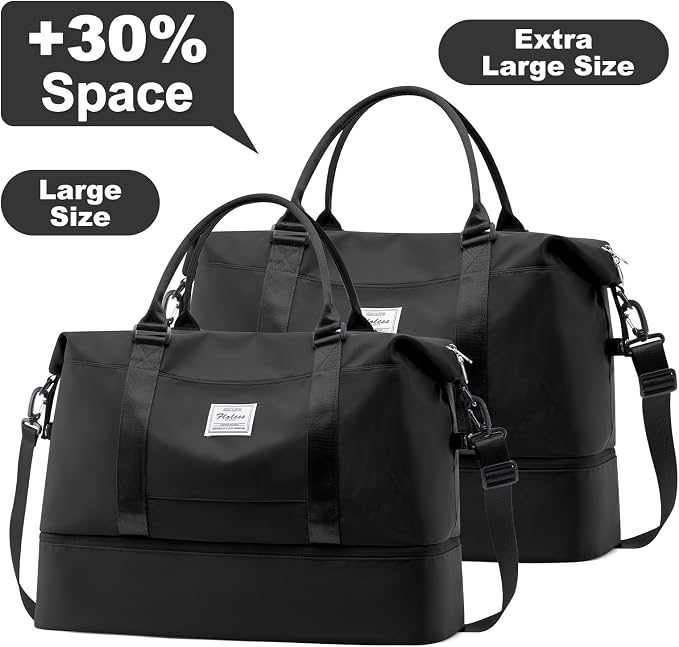 Travel Duffel Bag, Carry On Overnight Weekender Bags for Women | Travel Bag with Wet Pocket & Trolley Sleeve, For Spirit Airlines 18x14x8 Personal Item Bag