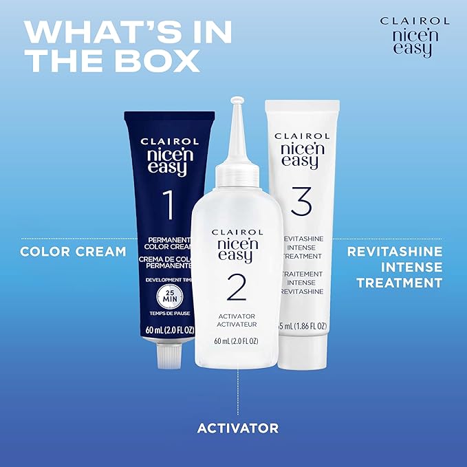 Clairol Nice'n Easy Permanent Hair Dye, 7 Dark Blonde Hair Color, Pack of 3