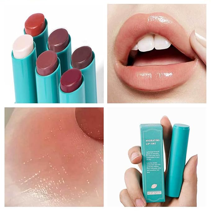 Lip Tint Hydrating, Sheer Strength Hydrating Lip Tint,Powerful Moisturizing Lipstick Water Lipstick Natural Ingredients, Non-Sticky And Long-Lasting(1# Clear Shimmer)