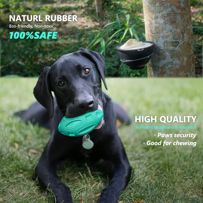 EASTBLUE Dog Toys for Aggressive Chewers, Indestructible Squeaky Football