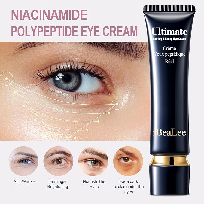 Temporary Tightener Eye Cream-Instantly Reduces Under- Bags, Dark Circles & Wrinkles, Anti-Aging with Retinol&Hyaluronic Acid, Under Eye Creams Suit Women Men Firm Smooth firming Non-Greasy- corrector