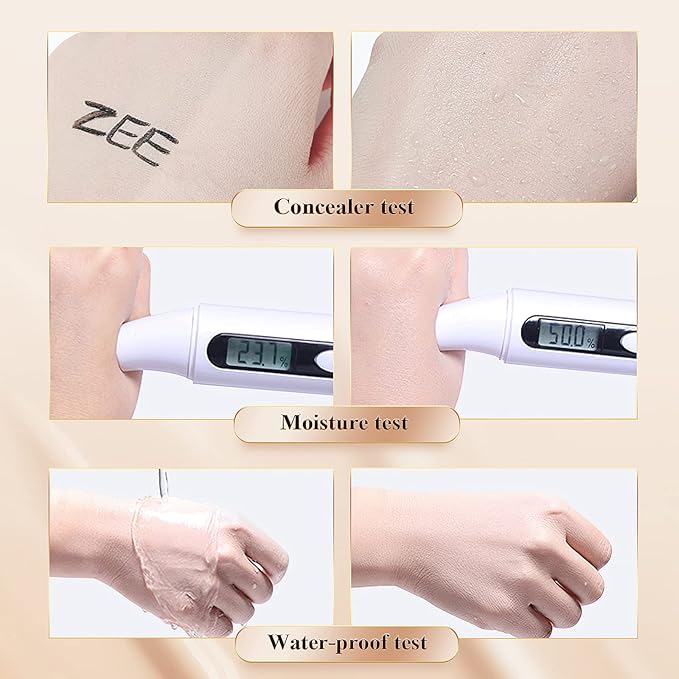 Mushroom Head Air Cushion CC Cream - BB Cream Foundation Makeup Moisturizing Concealer Long-Lasting, Cushion Foundation Full Coverage Self Adjusting for Mature Skin & All Skin Types (Natural)
