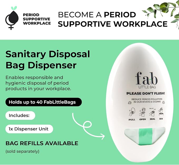 Fab Little Bag Feminine Hygiene Disposable Bags Holder for Tampons and Sanitary Pads, Feminine Care Products Dispenser