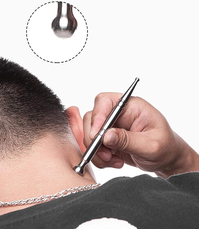 FeelFree Sport Acupuncture Pen-TMJ Massager Deep Tissue Massage Tool-Trigger Point Massage Relief Pain Therapy Tools Full Body Relaxing Trigger Self-Massage Acupressure Bar (A)