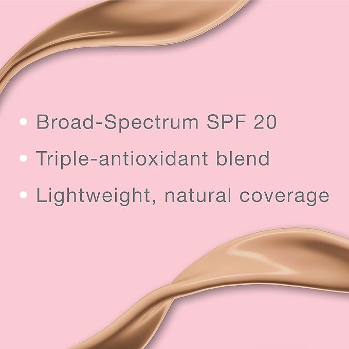 Neutrogena Healthy Skin Liquid Foundation Makeup with Broad Spectrum SPF 20 Sunscreen, Lightweight, Medium Coverage Makeup with Sunscreen and Pro-Vitamin B5, Fresh Beige 70, 1 fl. oz