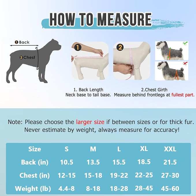 Lukovee Recovery Suit for Dogs, Onesie Spay Neuter Surgery Suit Female Male | Soft Cotton, Easy On Off, Abdominal Wounds Prevent Licking, Prevent Licking Wounds, Cone E-Collar Alternative (Peach,L)
