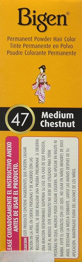 Bigen Permanent Powder Hair Color 47 Medium Chestnut, 0.21 Ounce (1)