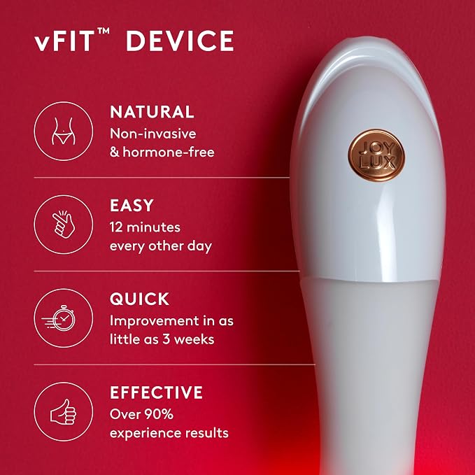 Joylux - vFit device, Photonic Gel & Wipes Set, Feminine Health Device for Women, Promotes Natural Hydration, For At-Home Wellness and Self-Care (3-Pack Set)
