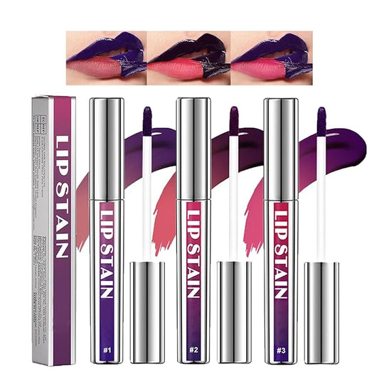 Dulele 3PCS Lip Liner Stain, Peel Off Lip Liner Tattoo, Natural Long Lasting Lip Stain Peel Off, Nude Pink Matte Finish Lip Gloss for All Skin Types