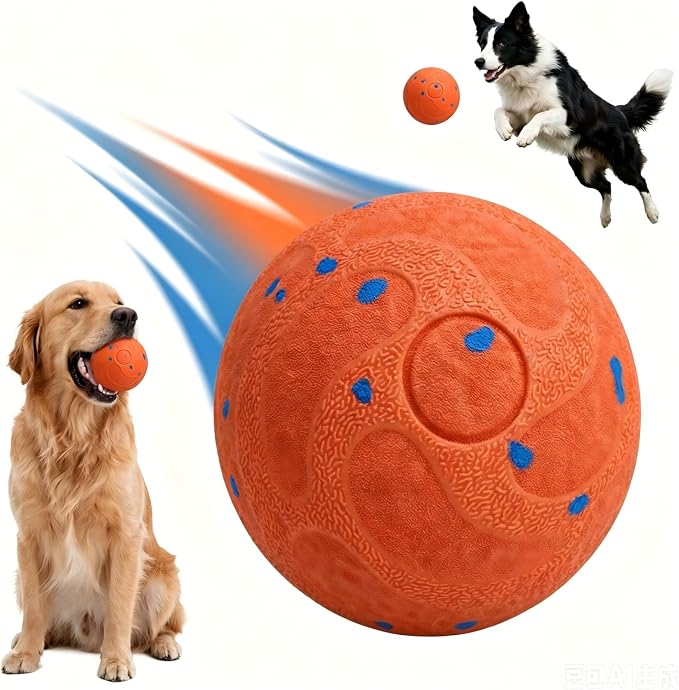 Smart Interactive Dog Bouncing Ball, Thickened ETPU for Aggressive Chewers