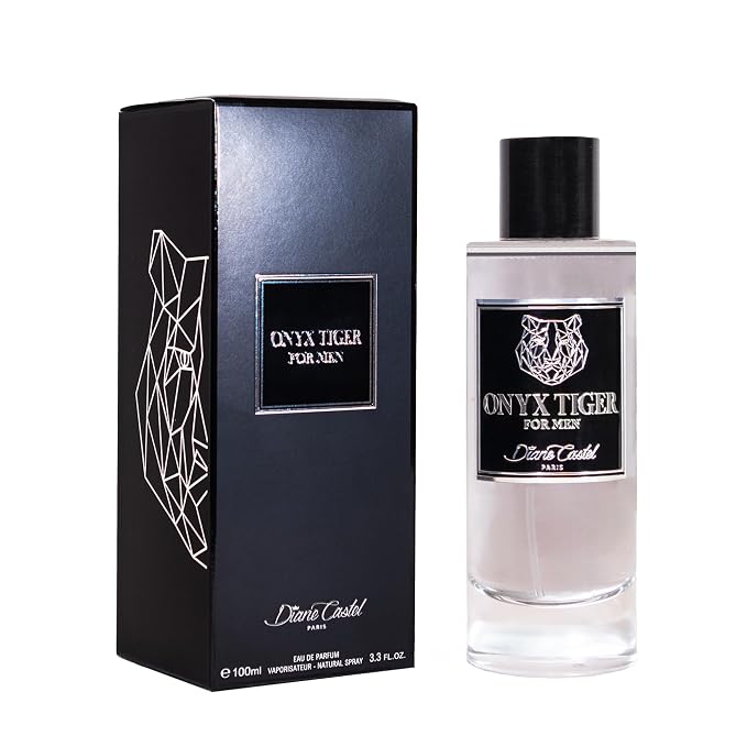 Diane Castel Onyx Tiger - Citrus Woody Fragrance - Cologne for Men - Mens Cologne - Opening Notes of Lavender, Pear, Sage, and Bergamot - 3.3 oz