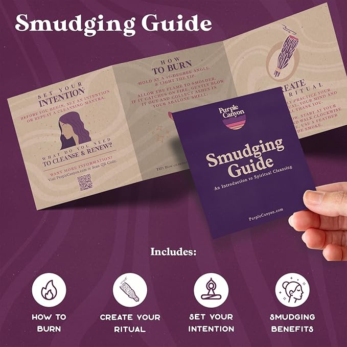 PURPLE CANYON White Sage Bundles - 3 Pack - Sage Smudge Stick for Home Cleansing Incense Healing Meditation and California Smudge Sticks Rituals - 4 Inch