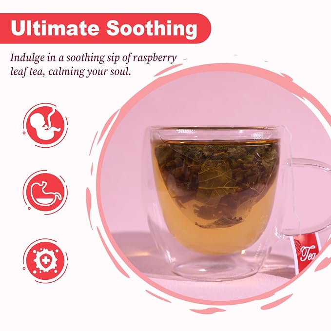 FullChea - Raspberry Leaf Tea Bag, 40 Teabags - Natural Pregnancy Tea - Pure Red Raspberry Leaf Herbal Tea - Non-GMO - Caffeine-free - Help Childbirth & Support Menstrual (Pack of 2)