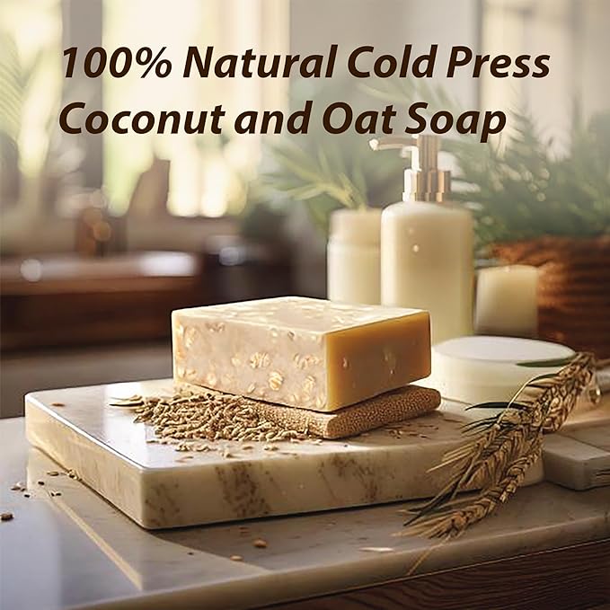 Natural Handmade Cold Press Bar Soap - Variety Pack with Aloe Vera and Vegetable Collagen - Soft Exfoliating - Coconut - Pear - Pine - 3 Pack