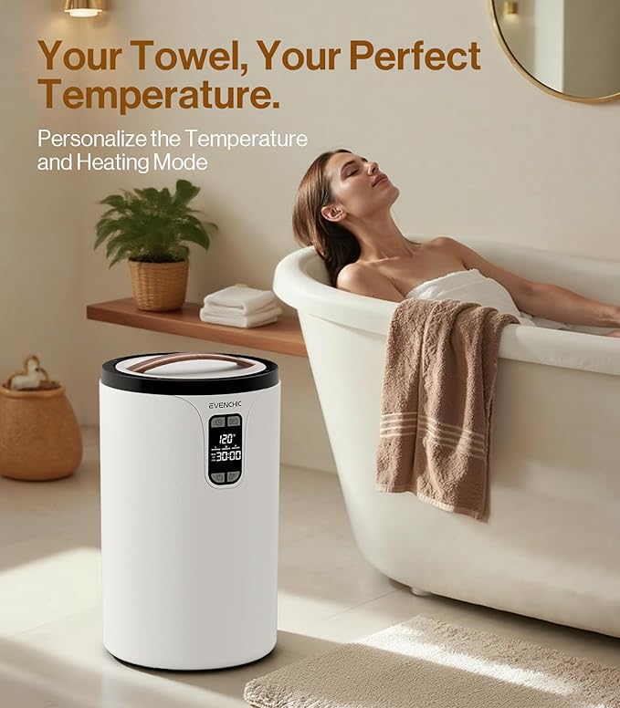 Towel Warmer, 20L Hot Towel Warmers for Bathroom with 24H Timer, Temperature Adjustable, LED Display, Auto Shut Off, Even Heated for Oversized Towels, Bathrobes, Blankets