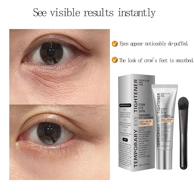 Perfection Eye Tightener, Instant Firming Primer, Gentle Skin Care Moisturizing Eye Tightener Cream with Brush for Fine Lines, Wrinkles and All Skin Types (1)