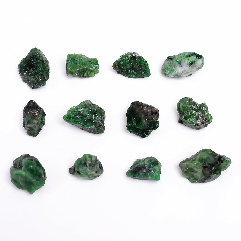 50 carats Raw Tsavorite Green Garnet Rough Gemstone, Natural Crystals, Healing Stones, Wholesale Lot, Jewelry Making Supply, Stone