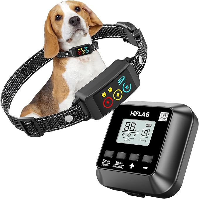 2026 Smart Wireless Dog Fence – Rechargeable, Adjustable, AI Stable Signal, 1+ Acre Coverage, Easy Setup (40 Flags)