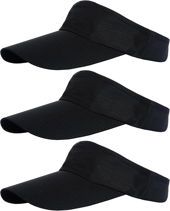 choyaxo 3pcs Sun Visor Hats UV Protection Beach Hats Golf Caps for Men Women Summer Beach Pool Sports Golf