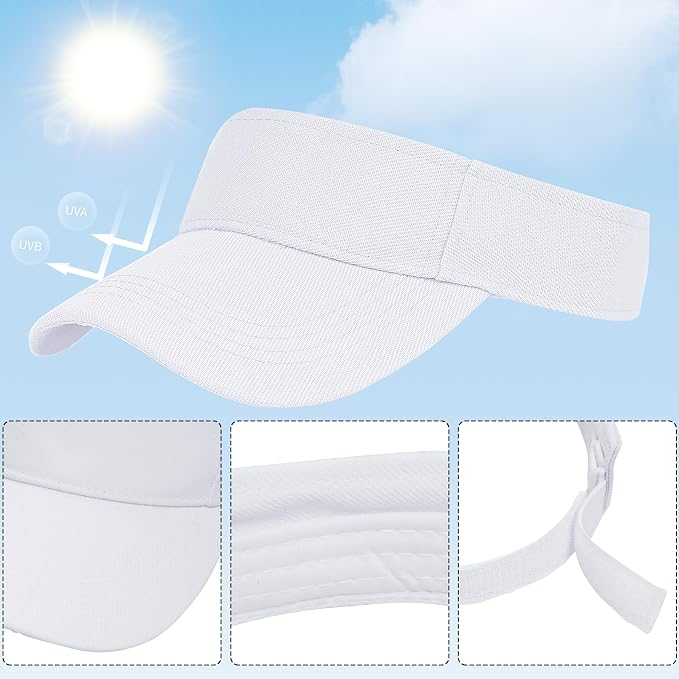 Marrywindix 1 Piece of Sport Wear Athletic Visor Sun Sports Visor Hat Visor Adjustable Cap for Women and Men