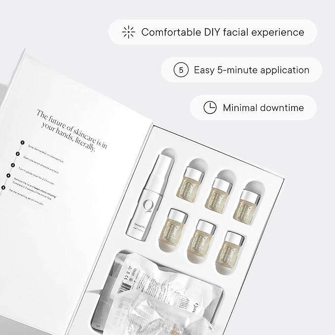 Qure Micro-Infusion System for Face - Clear Formula for All Skin Types, Easy 5min at-Home Skincare Facial Application - 2 Month Supply