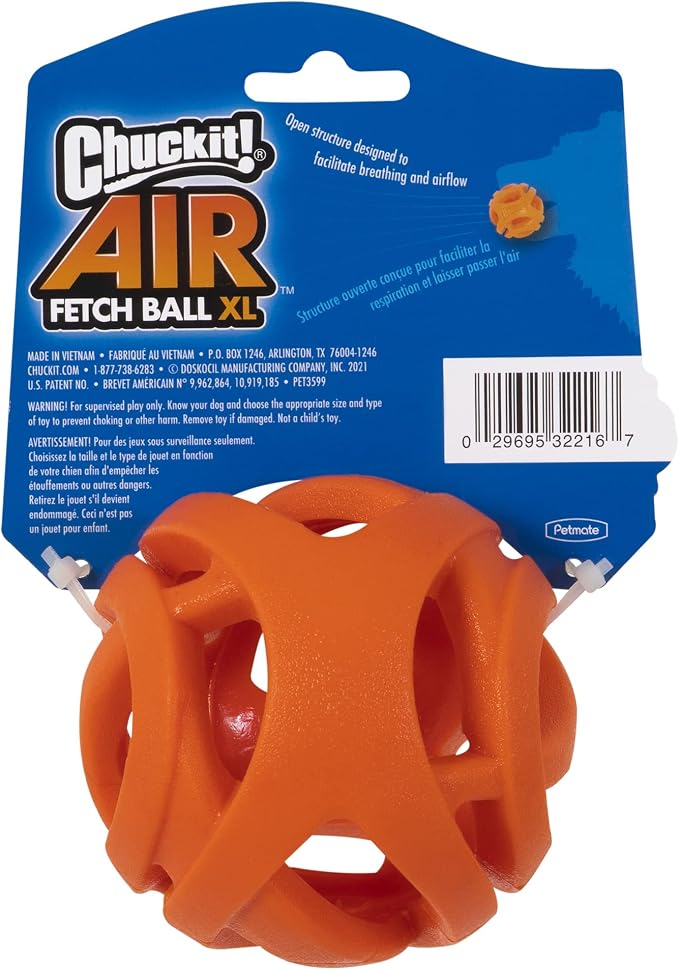 Chuckit! Air Fetch Ball Dog Toy, XL 3.5in, for Dogs Over 100lbs