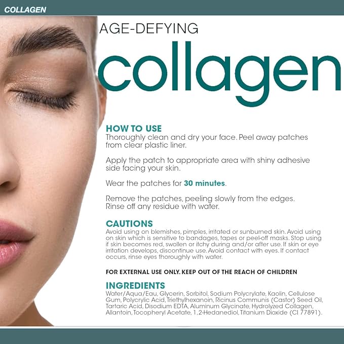 Dermactin Age Defying Collagen Soothing Gel Eye Patches - 6-Count