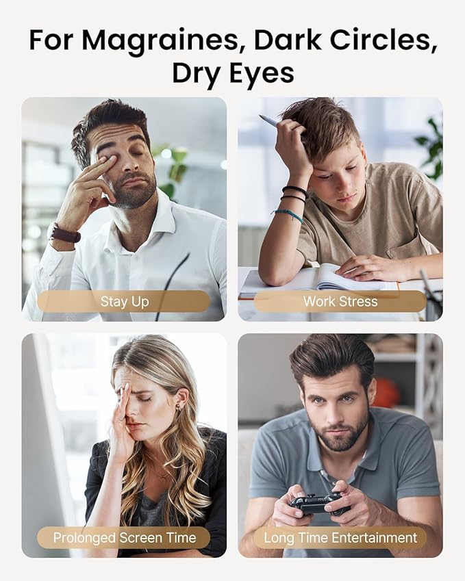 RENPHO Eyeris 3 Eye Massager with Heat and Cooling, FSA Eligible HSA, Birthday Christmas Gifts for Women Men Him Her, Voice Control Eye Mask for Migraines, Eye Care with DIY Massage, Reduce Dry Eyes