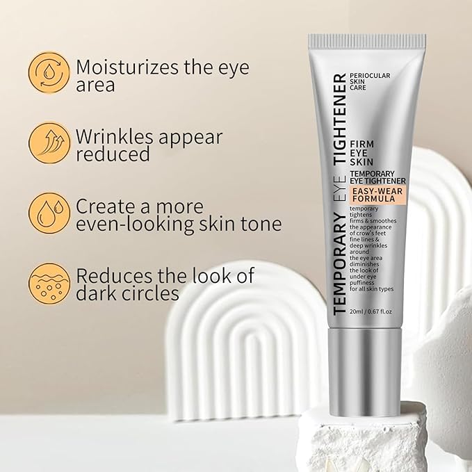 Perfection Eye Tightener, Instant Firming Primer, Gentle Skin Care Moisturizing Eye Tightener Cream with Brush for Fine Lines, Wrinkles and All Skin Types (1)