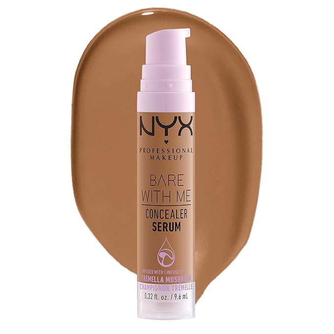 NYX PROFESSIONAL MAKEUP Bare With Me Concealer Serum, Concealer Makeup For Up To 24Hr Hydration - Deep Golden
