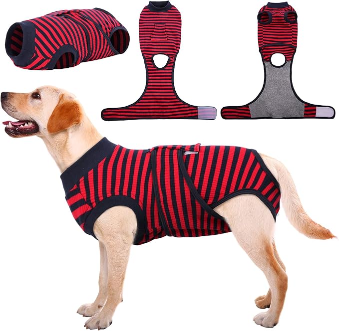 Kuoser Recovery Suit for Dogs Cats, Soft Dog Surgery Suit Female Male Spay | Professional Dog Onesie for Surgery, Substitute E-Collar & Cone, Prevent Licking Dog surgical suit Pet Neuter Suit