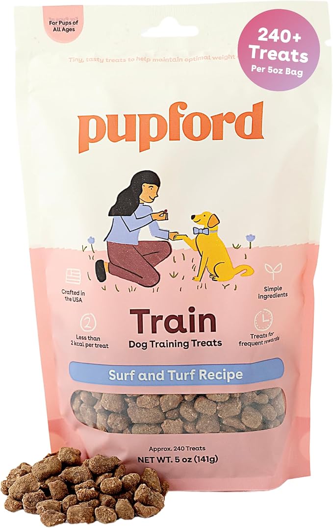 Pupford Freeze Dried Training Treats for Dogs & Puppies (Surf & Turf, 5 oz)