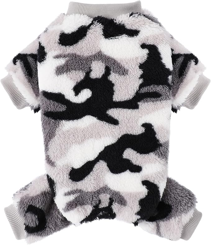 Yikeyo Dog Sweater, Dog Sweaters Pajamas for Small Dogs, Winter Pet Onesies Pjs,Puppy 4 Legged Sweater Clothes for Chihuahua Yorkie Teacup Jumpsuit,Cute Pet Outfits Apparel,Gray,S,Chest 16.9 in