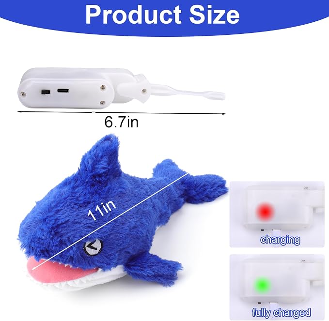 Mity rain Interactive Dog Toy Shark