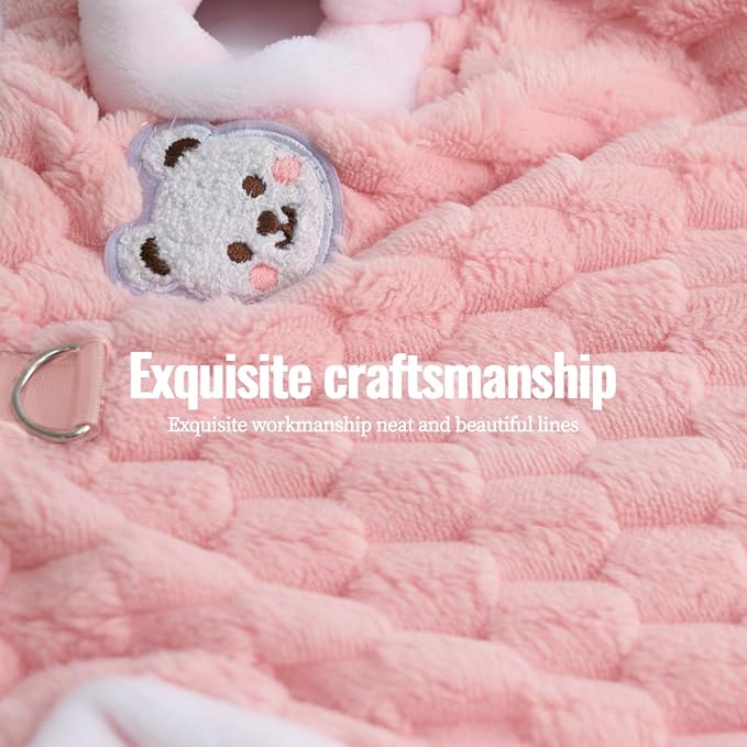 Dog Sweater for Small Dogs Puppy Cats Winter Warm Soft Pet Clothes Pullover Cute Extra Small Dog Apparel, Cat Sweaters for Cats Only Fit Chihuahua Yorkie(Pink, L)