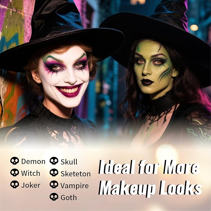 Black Oil Based Face Body Paint Stick, Non-toxic Full-coverage Face Painting for Halloween Skeleton Zombie Joker Vampire Goth Cosplay Makeup, Waterproof Cream Black Body Painting for Adults