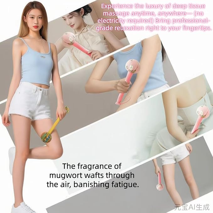 Body Massage Hammer, Manual Back Massager Tool for Body Relief | This Mugwort Massage Hammer Eases Back, Neck & Shoulder Muscle Tension, Perfect for Daily Relaxation at Home and Office