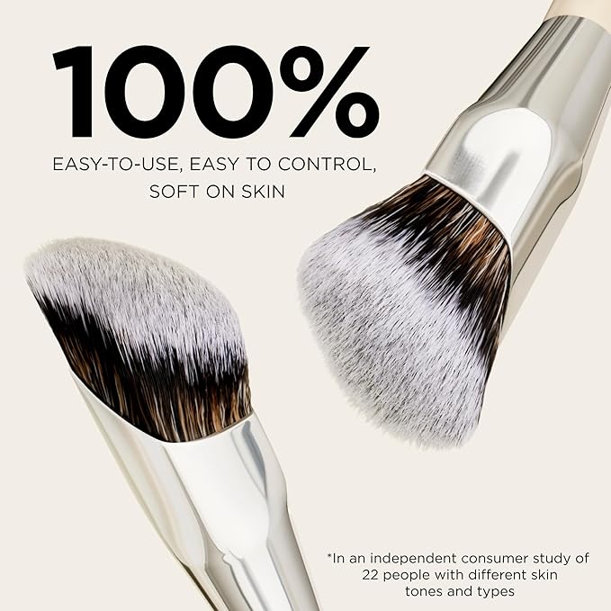 HALEYS Concealer Brush – Cruelty-Free Makeup Brush for Under Eye Concealer & Color Corrector, Flat Precision Brush for Cream, Liquid & Powder Makeup, Smooth Streak-Free Blending
