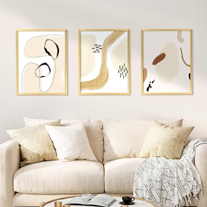upsimples 18x24 Picture Frame, Gallery Wall Frames Set of 5, Gold | Poster Frame Collage Wall Decor, 16x20 Picture Frame with Mat for Family, Baby, Hallway, Christmas
